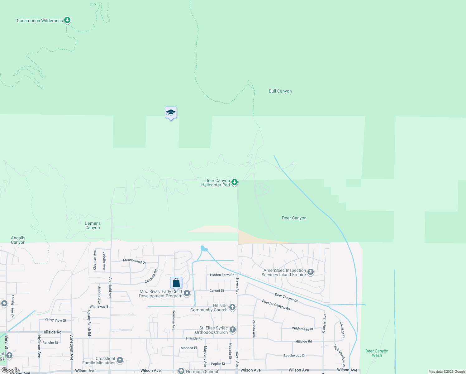 map of restaurants, bars, coffee shops, grocery stores, and more near 4552 Haven Avenue in Rancho Cucamonga