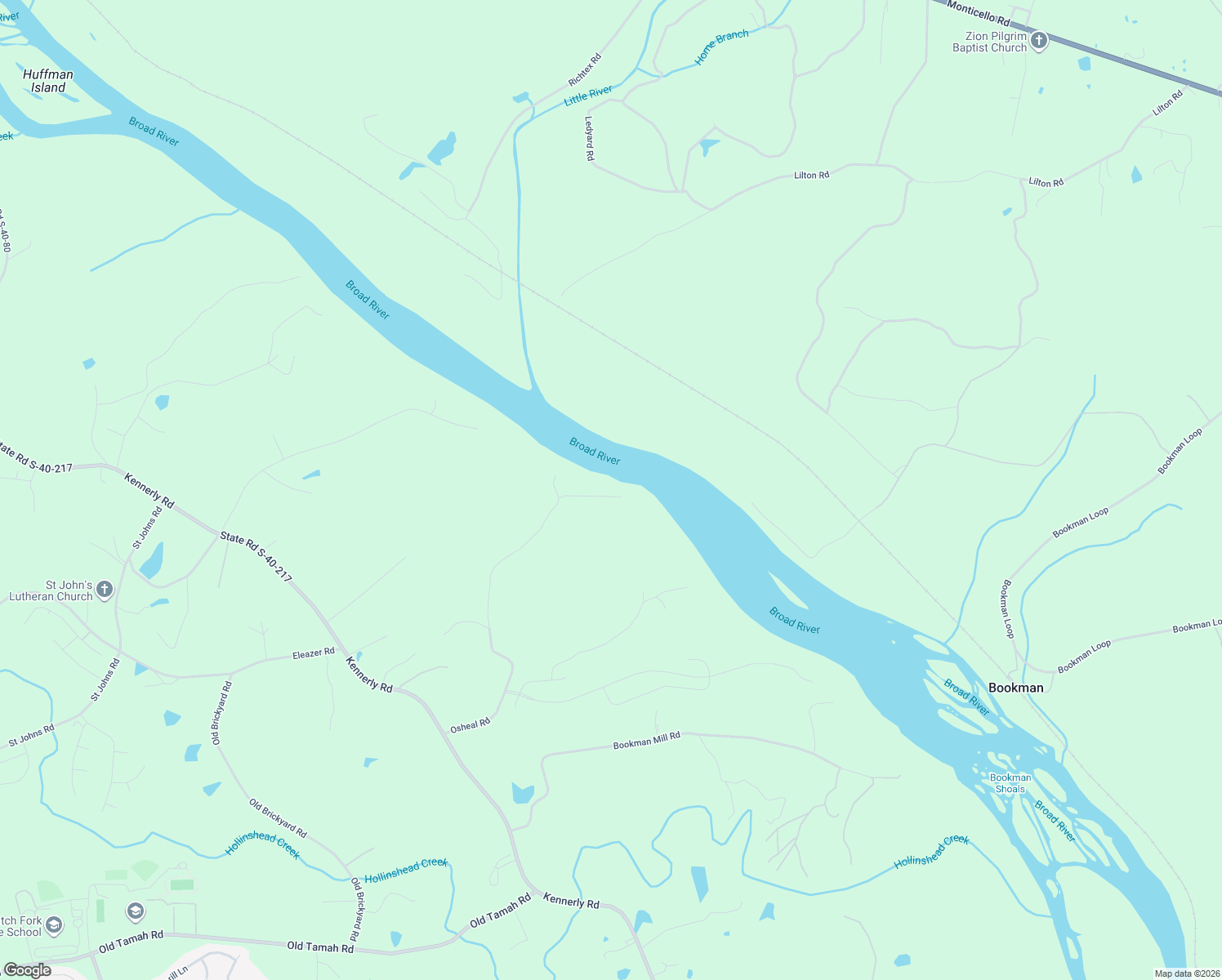 map of restaurants, bars, coffee shops, grocery stores, and more near 129 Tiger Paw Lane in Irmo