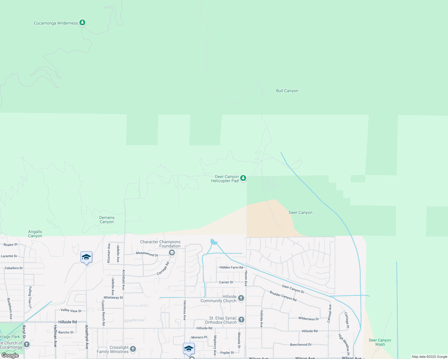 map of restaurants, bars, coffee shops, grocery stores, and more near Snowdrop Road in Rancho Cucamonga