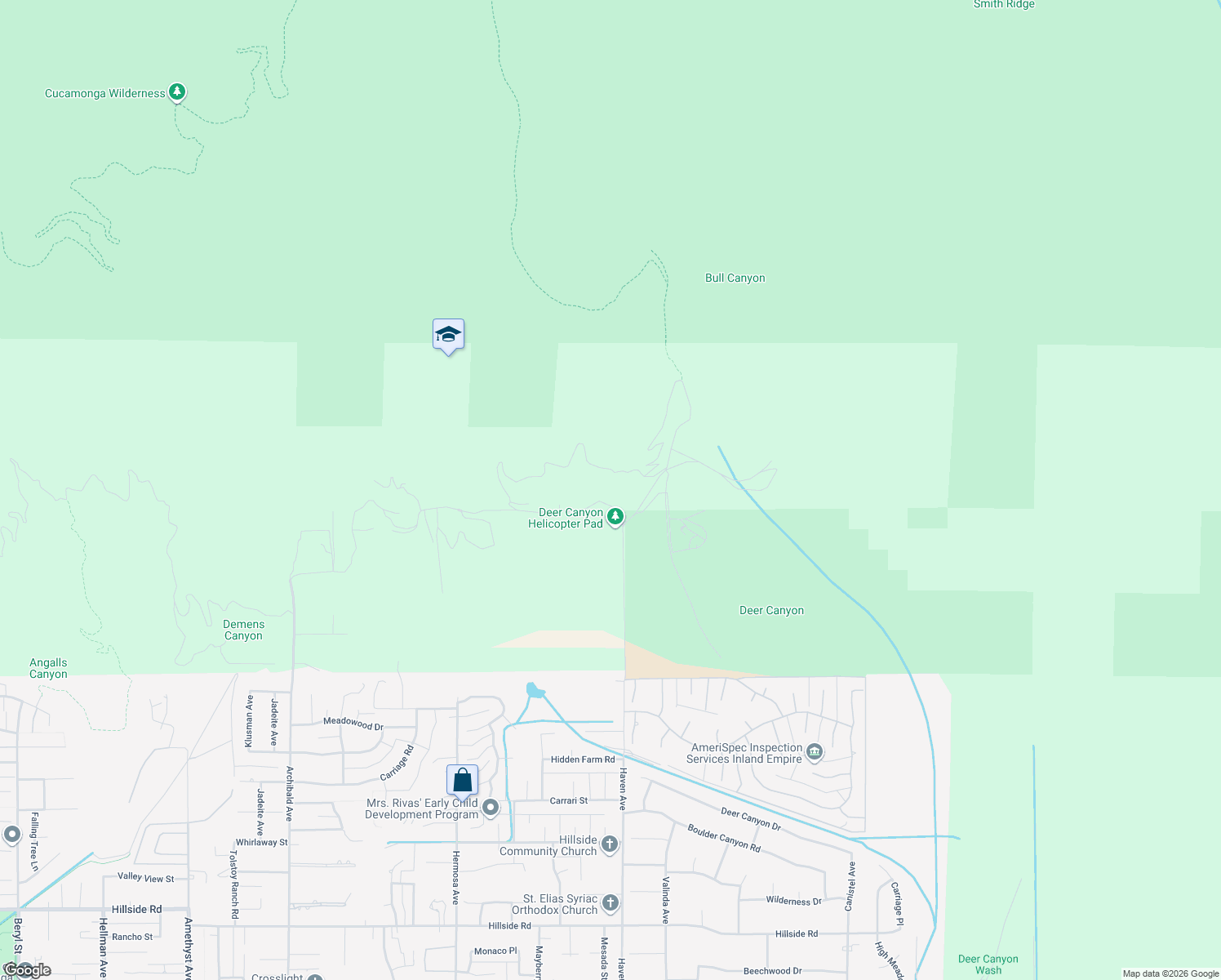 map of restaurants, bars, coffee shops, grocery stores, and more near 10448 Snowdrop Road in Rancho Cucamonga