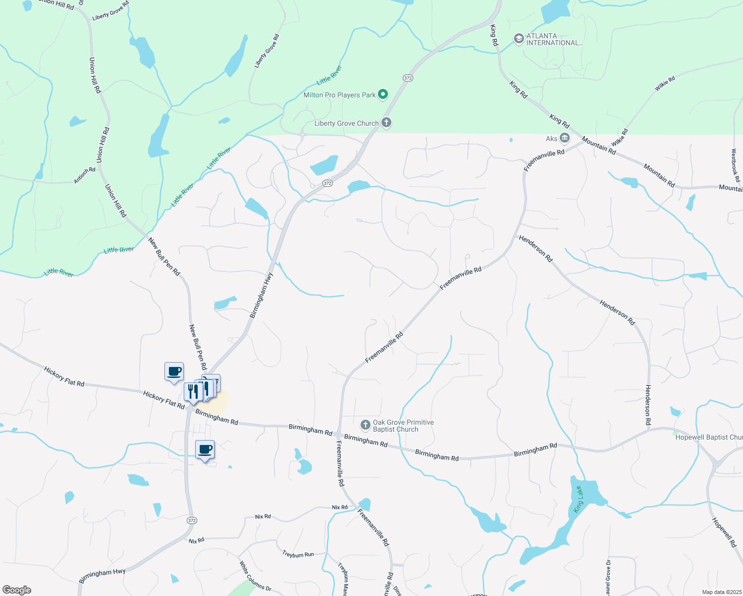 map of restaurants, bars, coffee shops, grocery stores, and more near 405 Bodium Court in Alpharetta