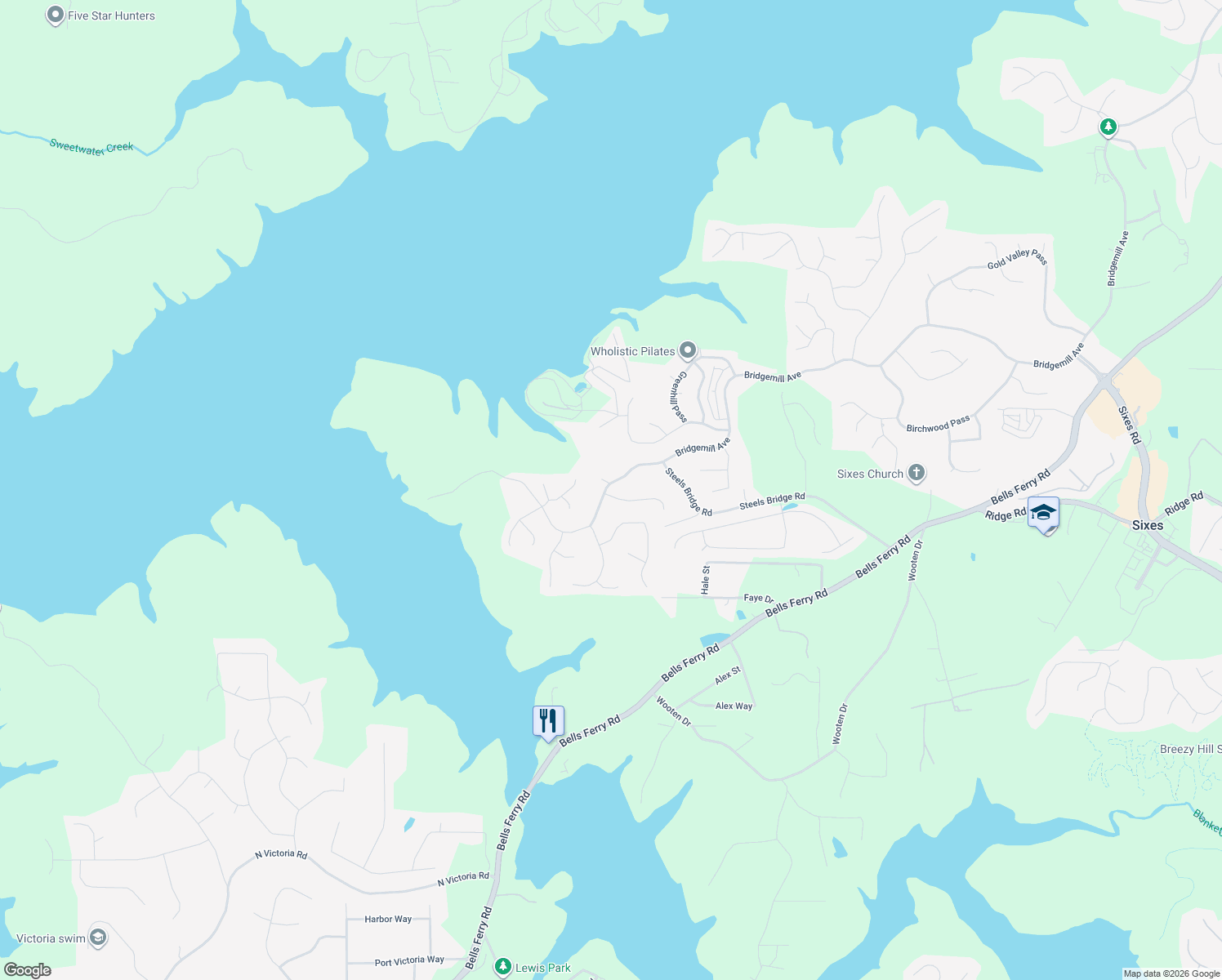 map of restaurants, bars, coffee shops, grocery stores, and more near 501 Autumn Walk in Canton