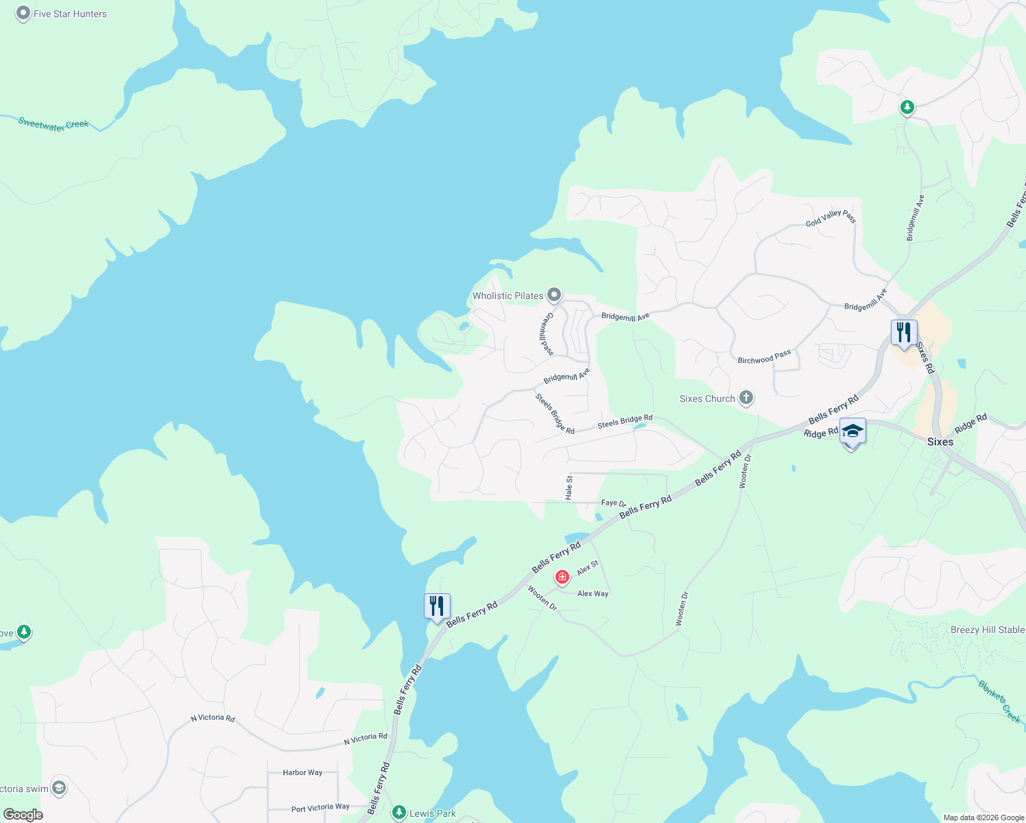 map of restaurants, bars, coffee shops, grocery stores, and more near 513 Autumn Walk in Canton