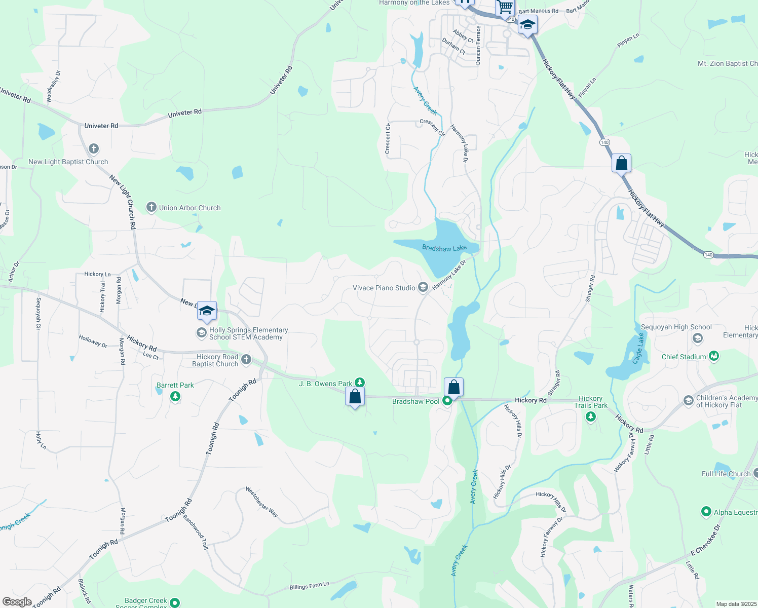 map of restaurants, bars, coffee shops, grocery stores, and more near 213 Glenwood Drive in Canton