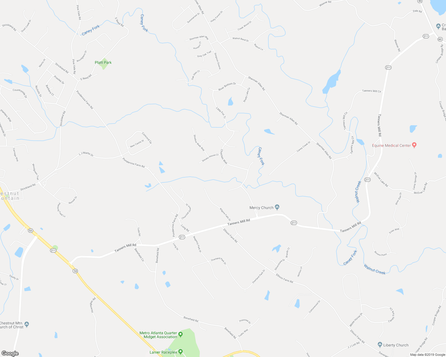 map of restaurants, bars, coffee shops, grocery stores, and more near 5259 Red Hawk Drive in Gainesville