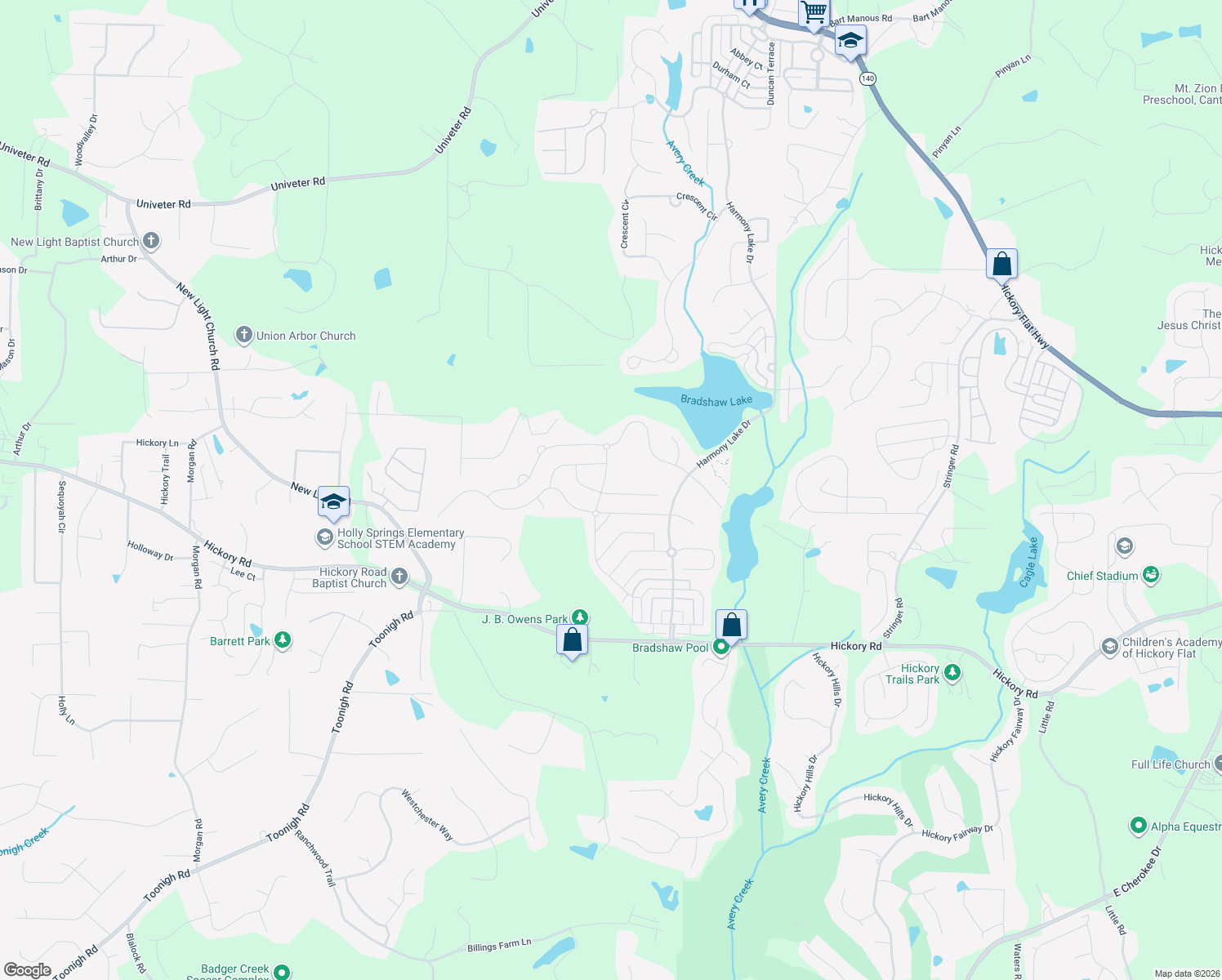 map of restaurants, bars, coffee shops, grocery stores, and more near 213 Glenwood Drive in Canton