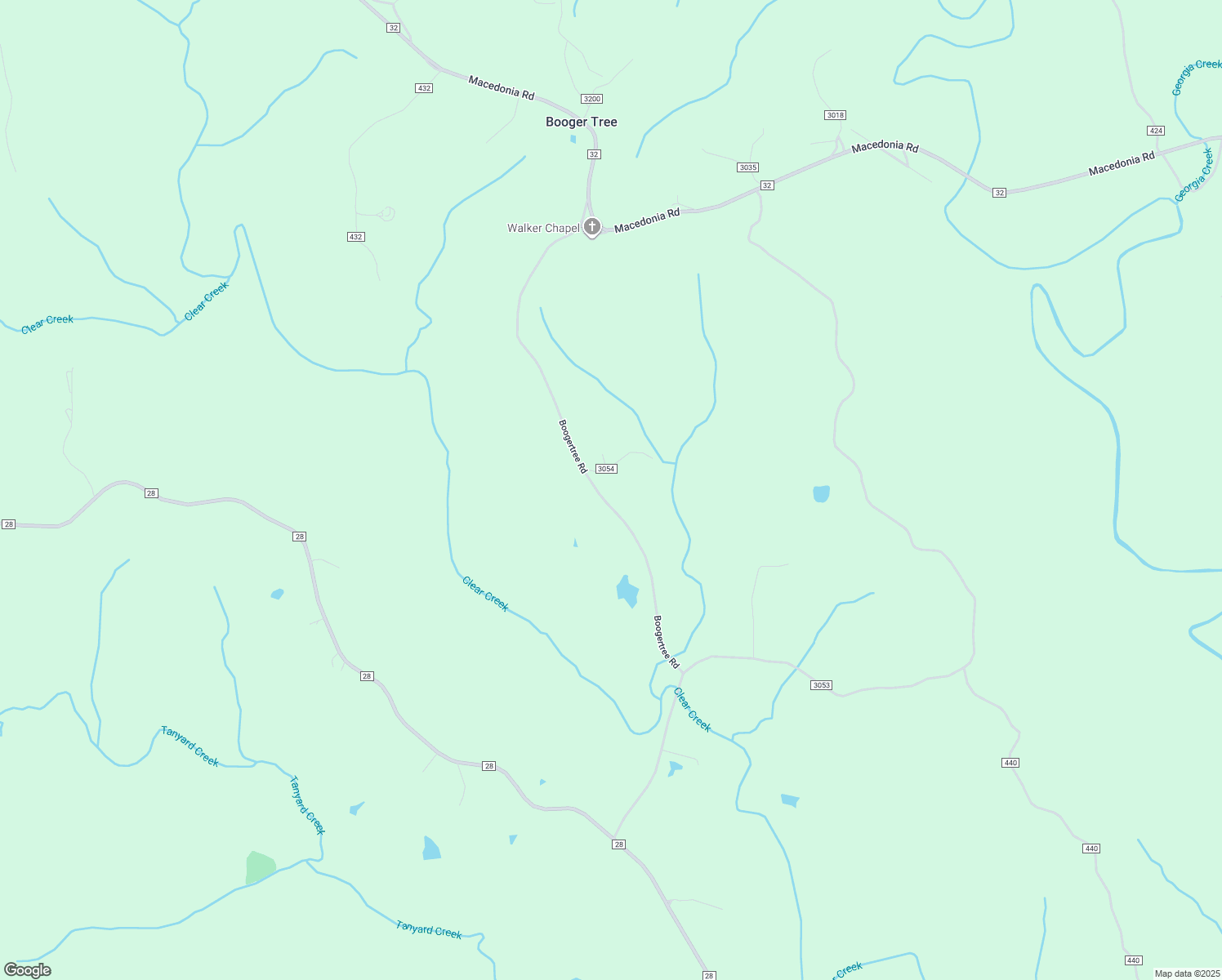 map of restaurants, bars, coffee shops, grocery stores, and more near 1042-1248 Boogertree Road in Double Springs