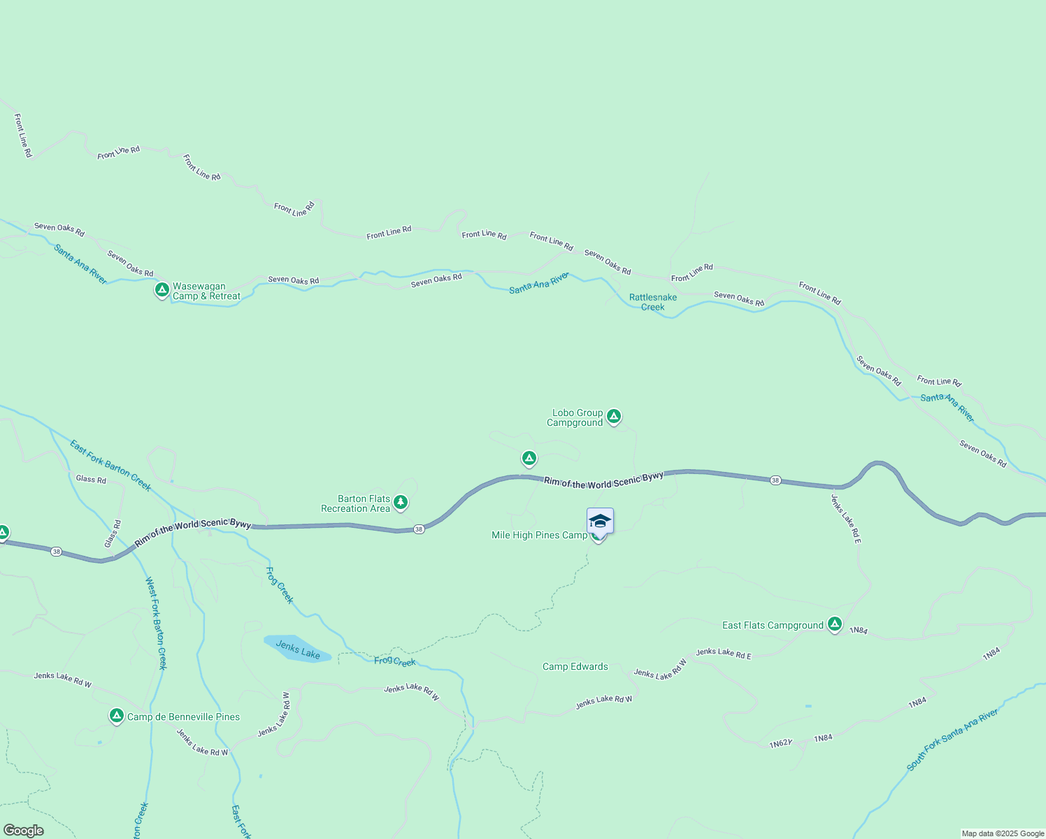 map of restaurants, bars, coffee shops, grocery stores, and more near in Big Bear Lake