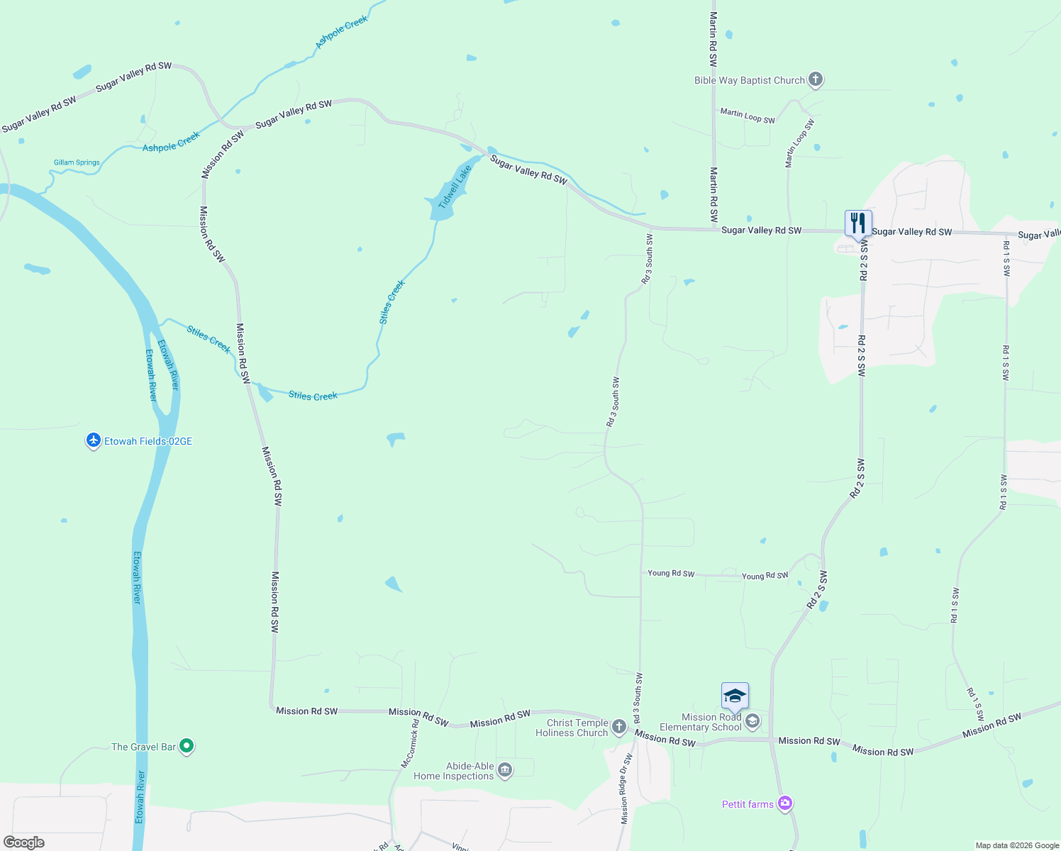 map of restaurants, bars, coffee shops, grocery stores, and more near 474 Hu Estates Drive in Cartersville