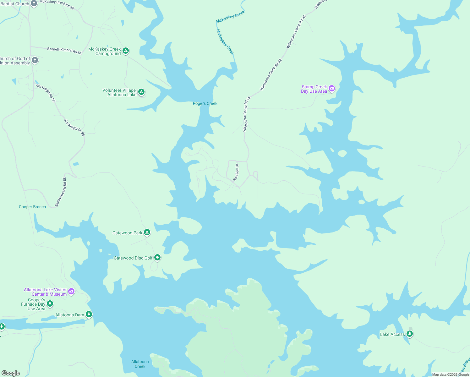 map of restaurants, bars, coffee shops, grocery stores, and more near 27 Swallow Drive in White
