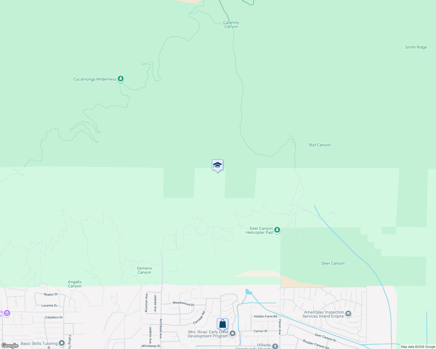 map of restaurants, bars, coffee shops, grocery stores, and more near in Rancho Cucamonga