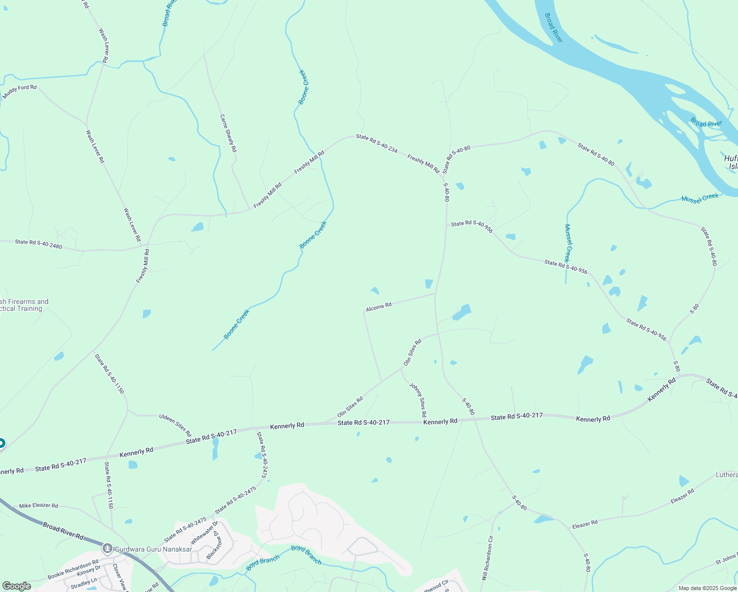 map of restaurants, bars, coffee shops, grocery stores, and more near 168 Alcorns Road in Irmo