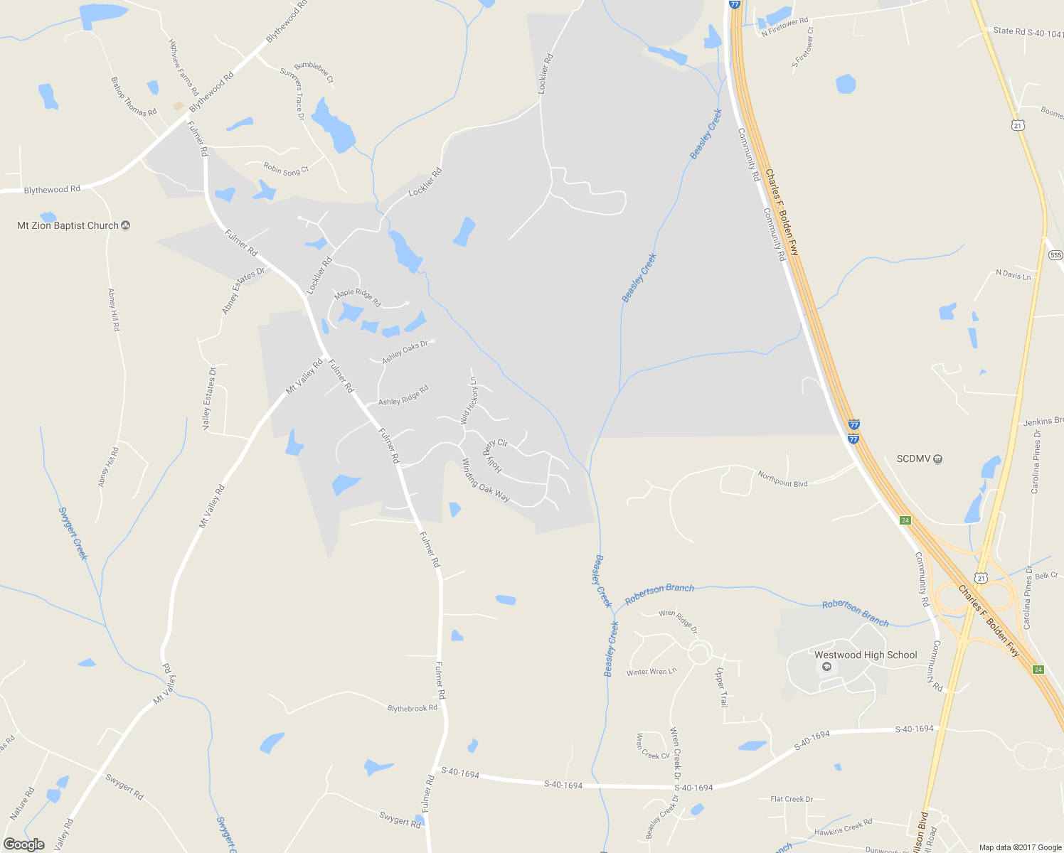 map of restaurants, bars, coffee shops, grocery stores, and more near 66 Silver Maple Court in Blythewood