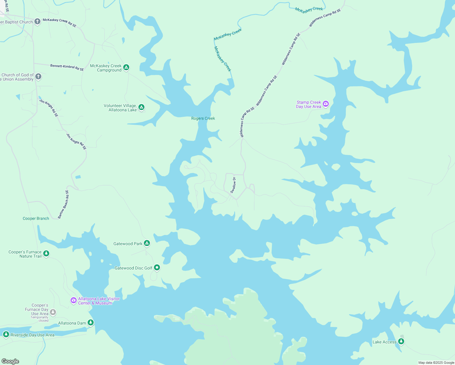 map of restaurants, bars, coffee shops, grocery stores, and more near 33 Yellow Hammer Drive Southeast in White