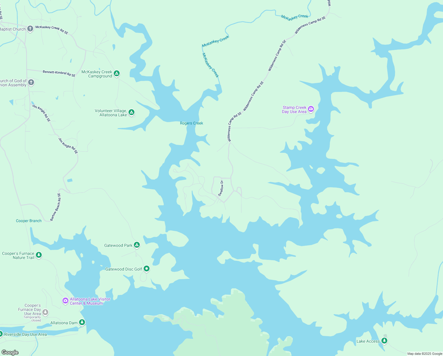 map of restaurants, bars, coffee shops, grocery stores, and more near 15 Yellow Hammer Drive Southeast in White