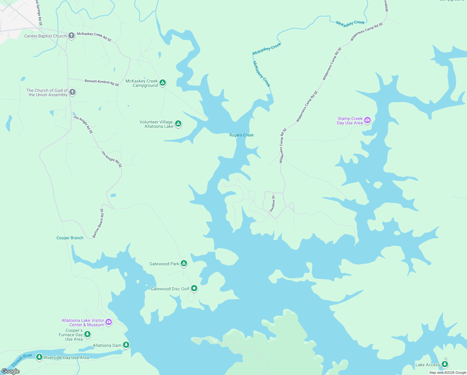 map of restaurants, bars, coffee shops, grocery stores, and more near 31 Bob O Link Drive Southeast in White