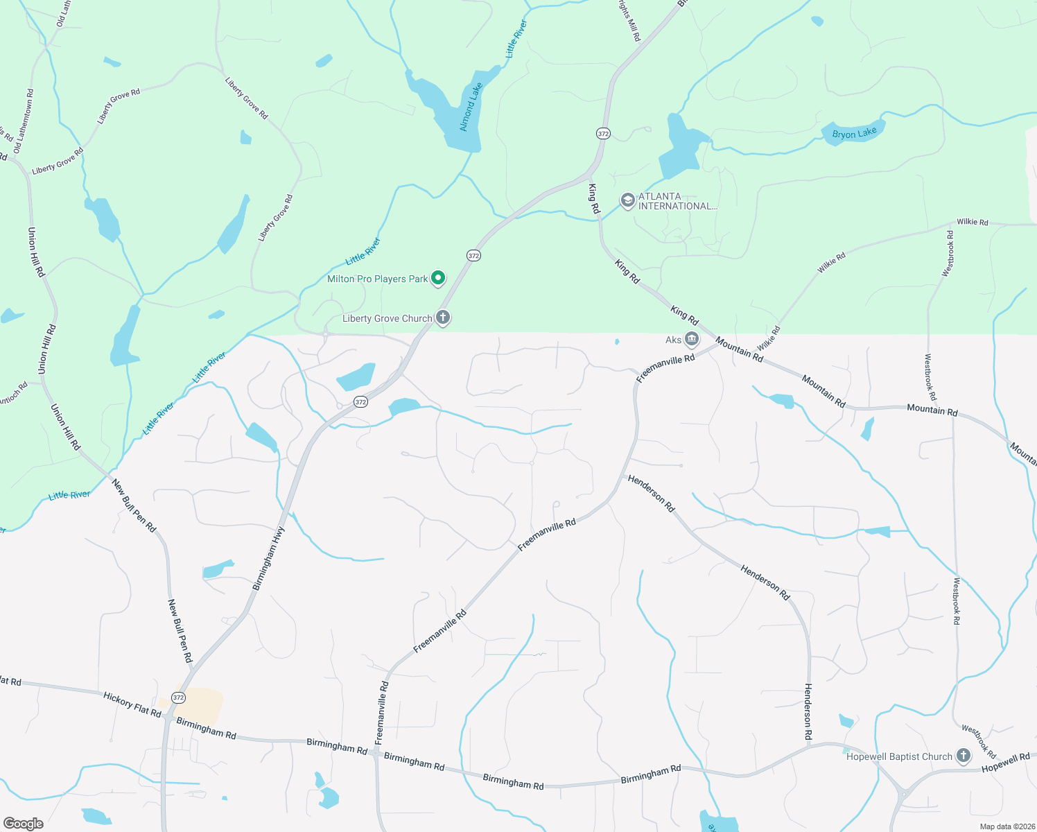 map of restaurants, bars, coffee shops, grocery stores, and more near 16360 Laconia Lane in Milton