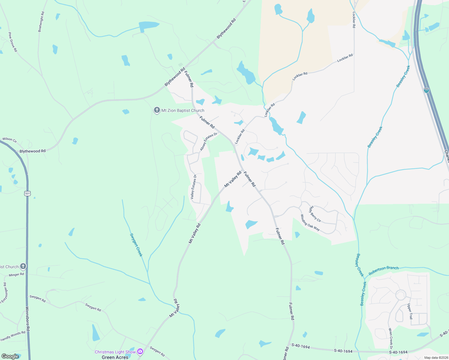 map of restaurants, bars, coffee shops, grocery stores, and more near 845 Mount Valley Road in Blythewood