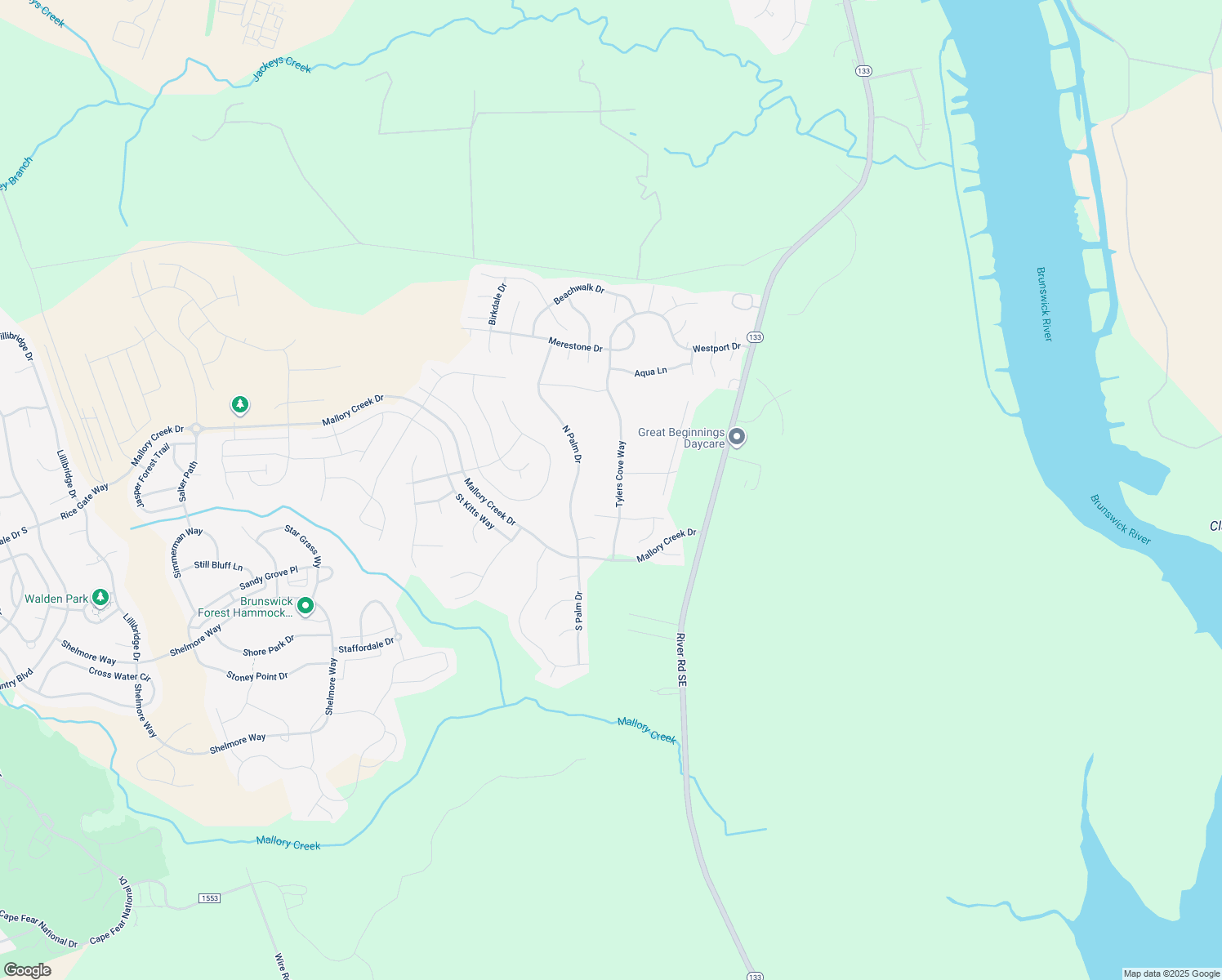 map of restaurants, bars, coffee shops, grocery stores, and more near 135 Tylers Cove Way in Winnabow
