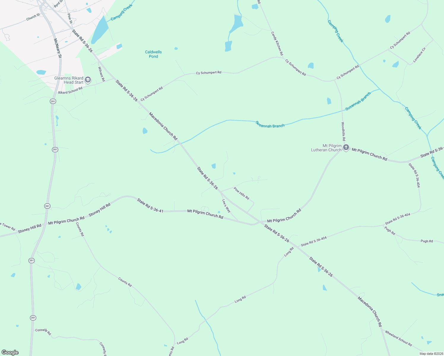 map of restaurants, bars, coffee shops, grocery stores, and more near 132 James Green Acres Drive in Prosperity