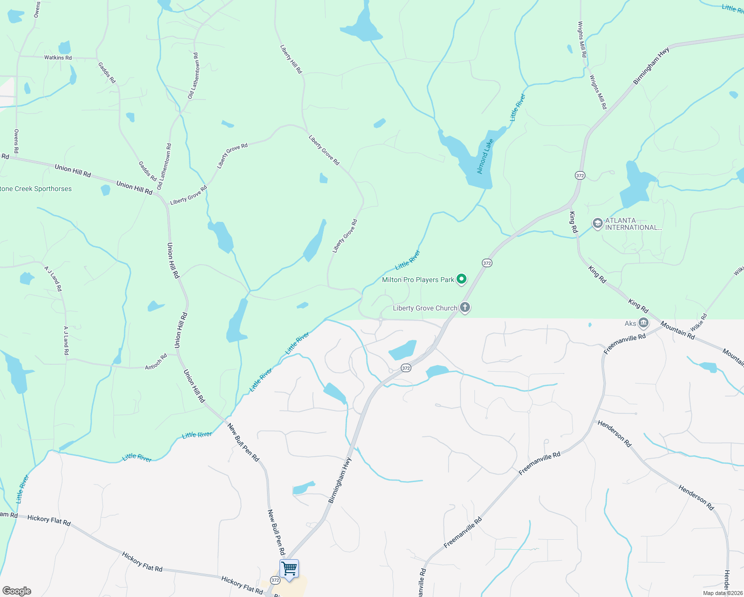map of restaurants, bars, coffee shops, grocery stores, and more near 308 Timberview Trail in Alpharetta