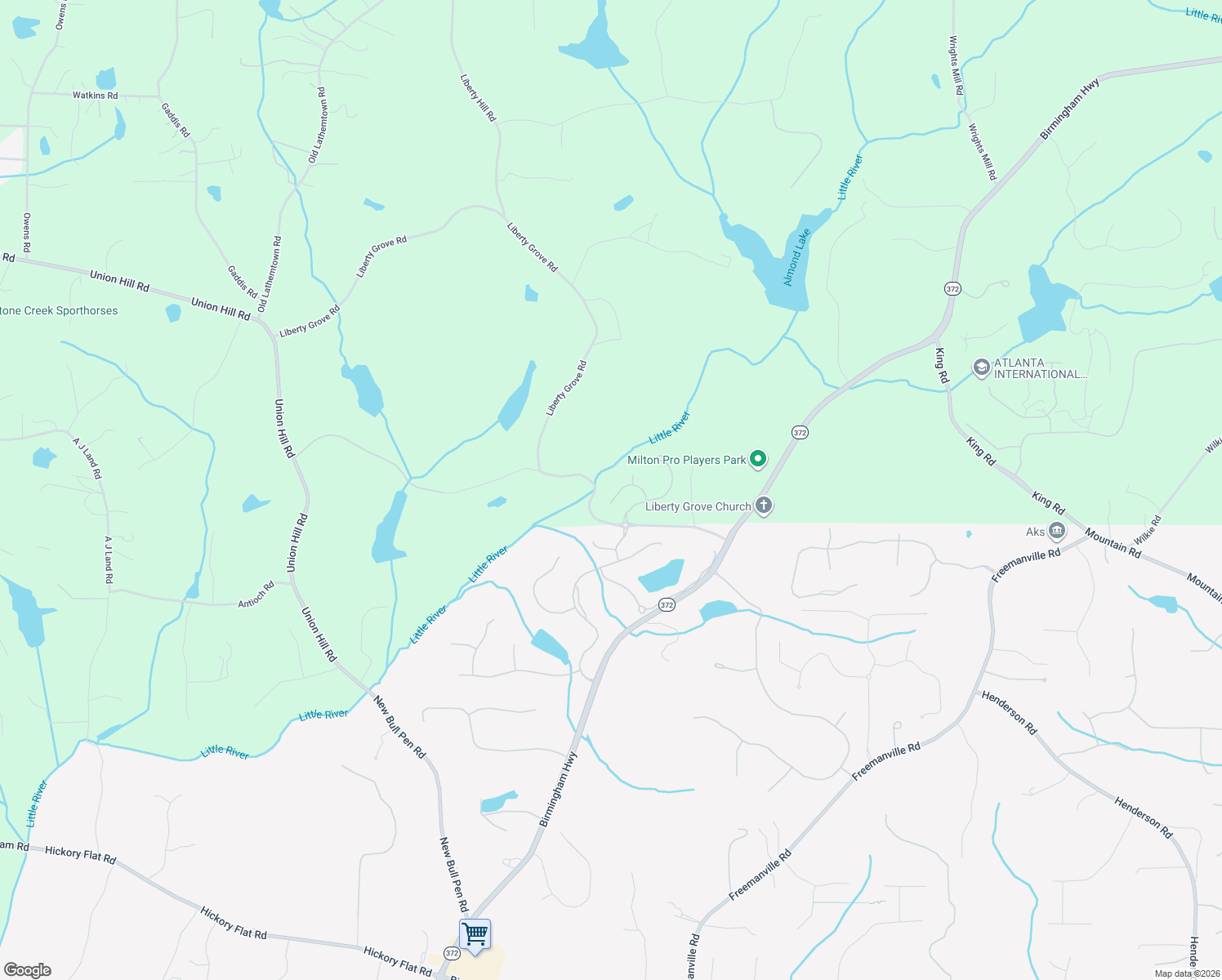 map of restaurants, bars, coffee shops, grocery stores, and more near 308 Timberview Trail in Alpharetta