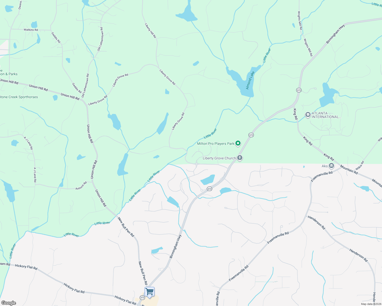 map of restaurants, bars, coffee shops, grocery stores, and more near 308 Timberview Trail in Alpharetta