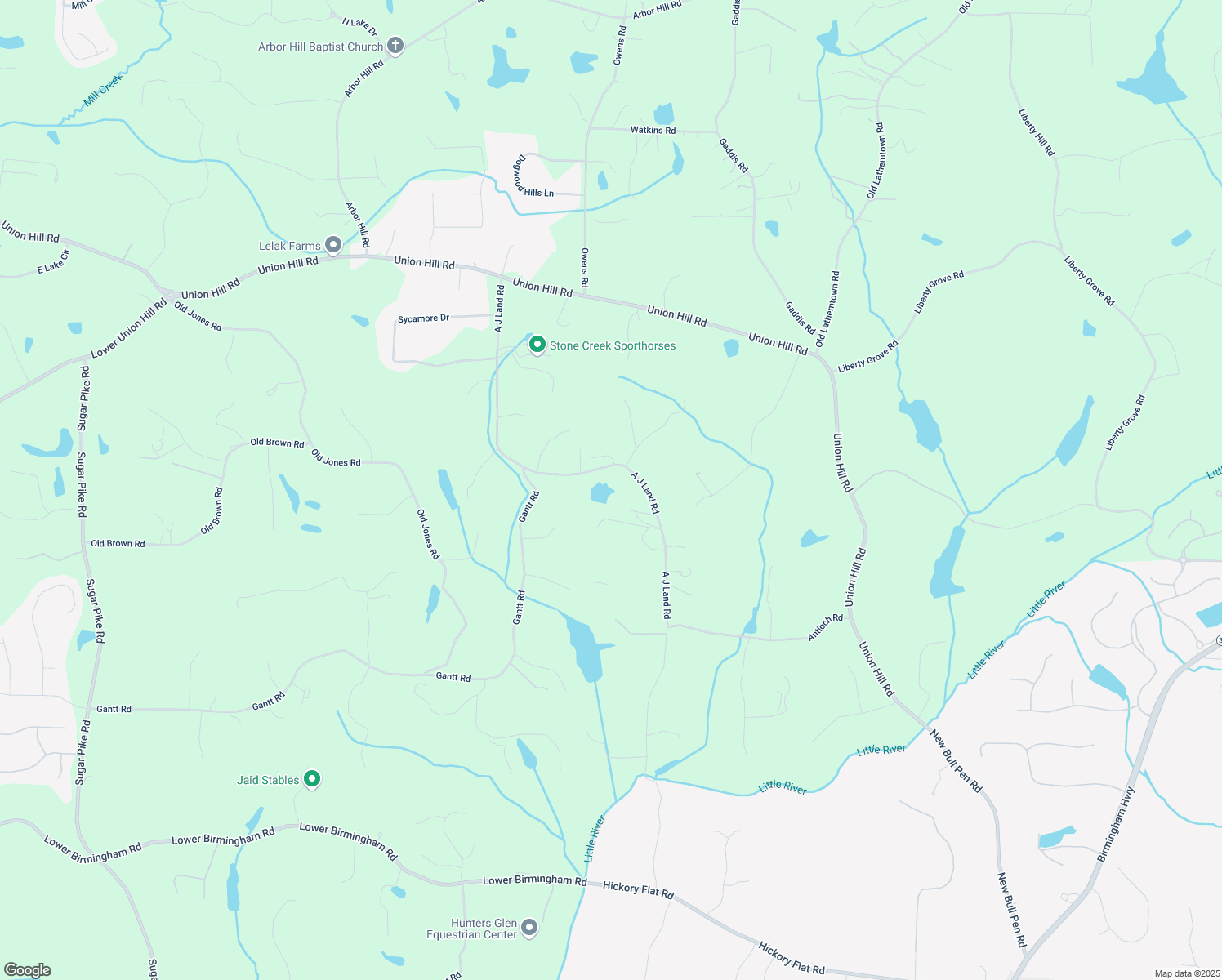 map of restaurants, bars, coffee shops, grocery stores, and more near 1175 A J Land Road in Canton