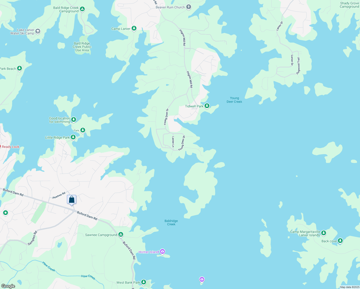 map of restaurants, bars, coffee shops, grocery stores, and more near 5340 Young Deer Drive in Cumming