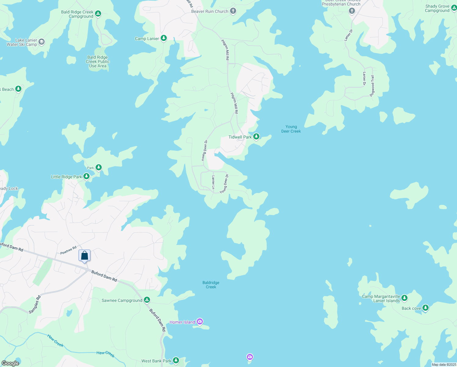 map of restaurants, bars, coffee shops, grocery stores, and more near 5315 Young Deer Drive in Cumming
