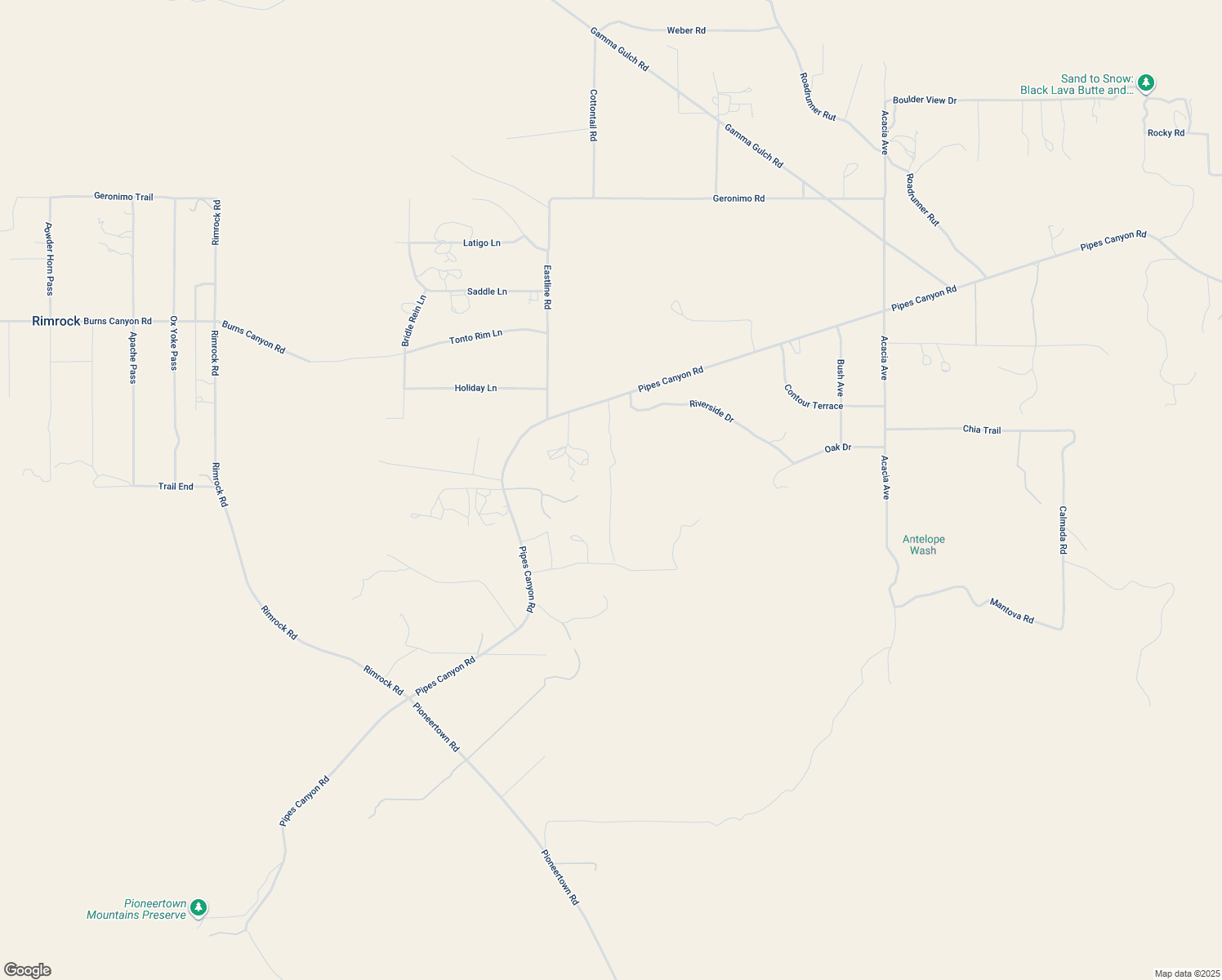 map of restaurants, bars, coffee shops, grocery stores, and more near Sagebrush Trail in Pioneertown