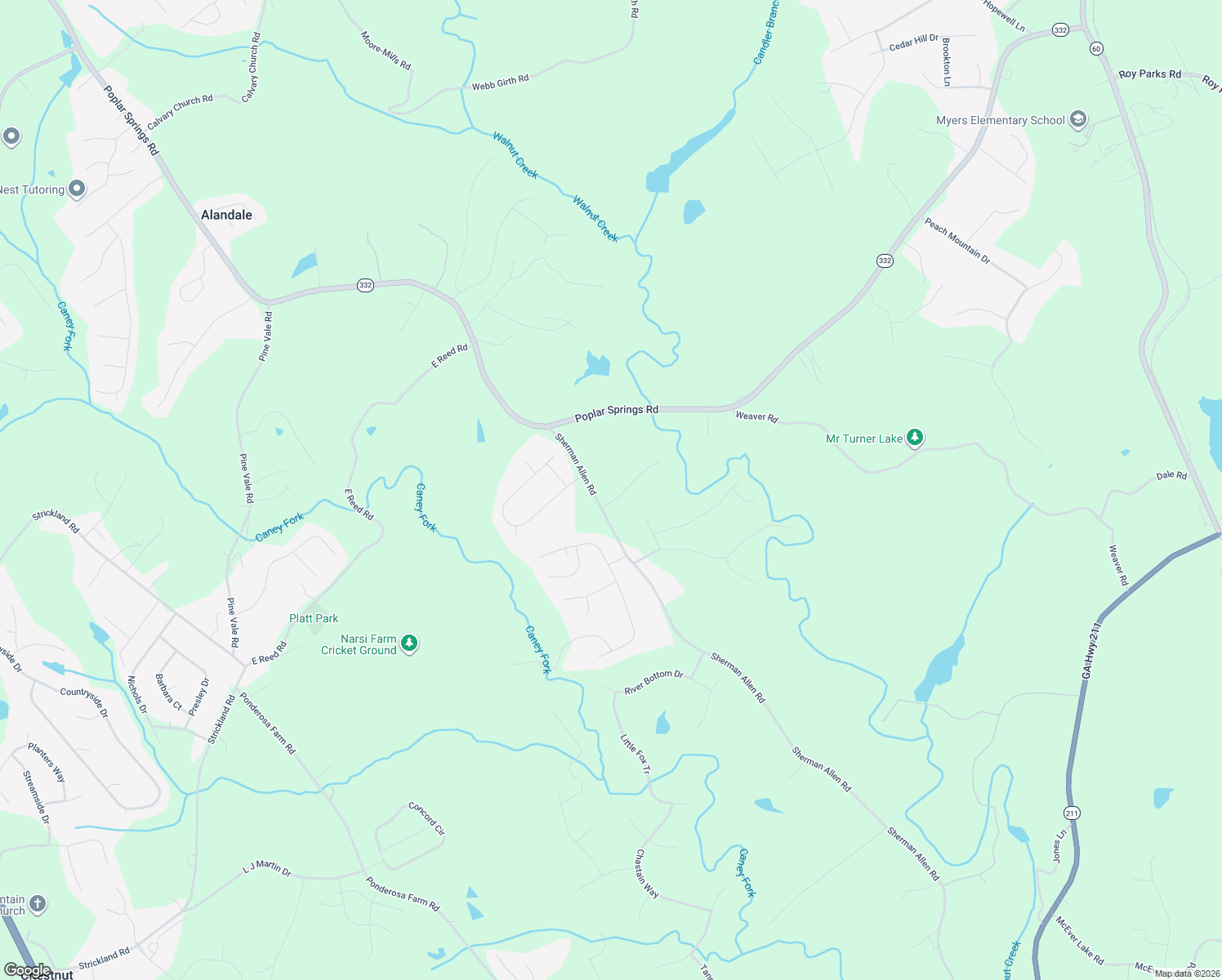 map of restaurants, bars, coffee shops, grocery stores, and more near 4507 Holly Forest Drive in Gainesville