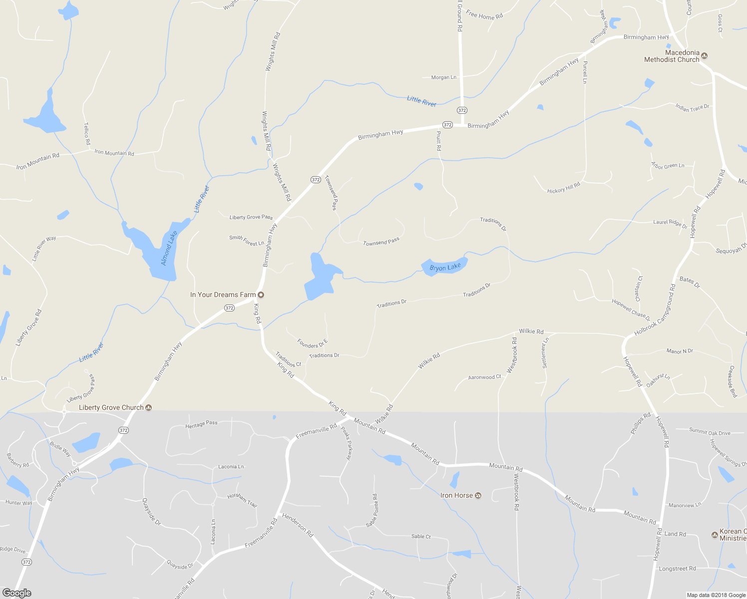 map of restaurants, bars, coffee shops, grocery stores, and more near 219 Traditions Drive in Alpharetta