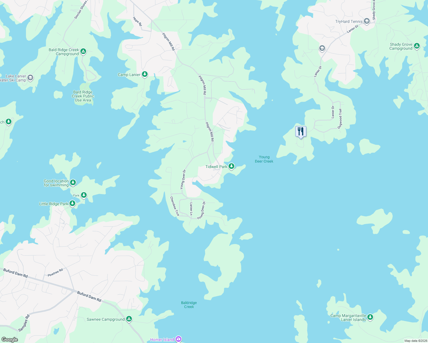 map of restaurants, bars, coffee shops, grocery stores, and more near 4755 Clayburn Road in Cumming