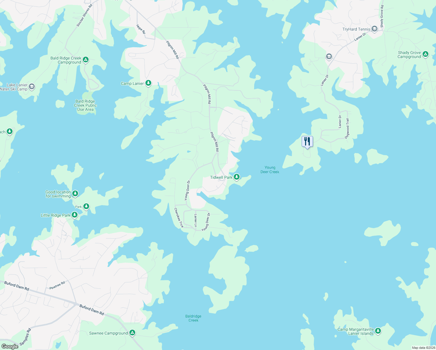 map of restaurants, bars, coffee shops, grocery stores, and more near 4755 Clayburn Road in Cumming