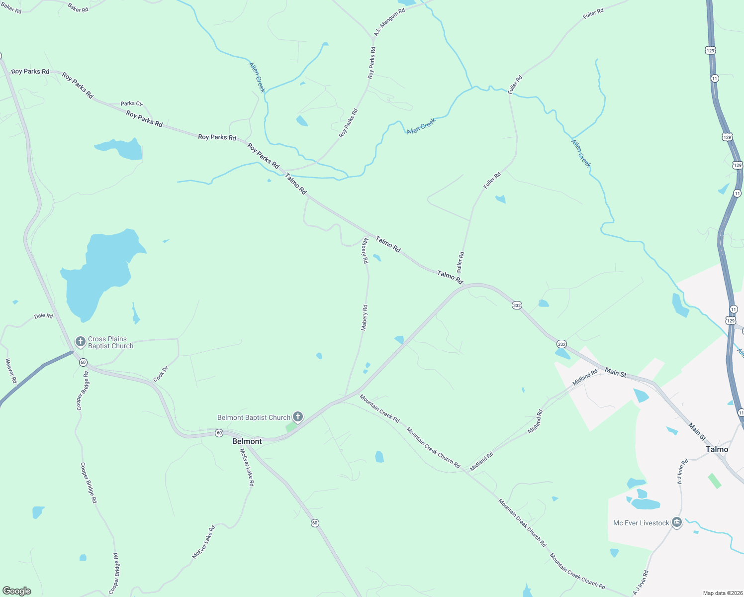 map of restaurants, bars, coffee shops, grocery stores, and more near 3840 Mabery Road in Gainesville