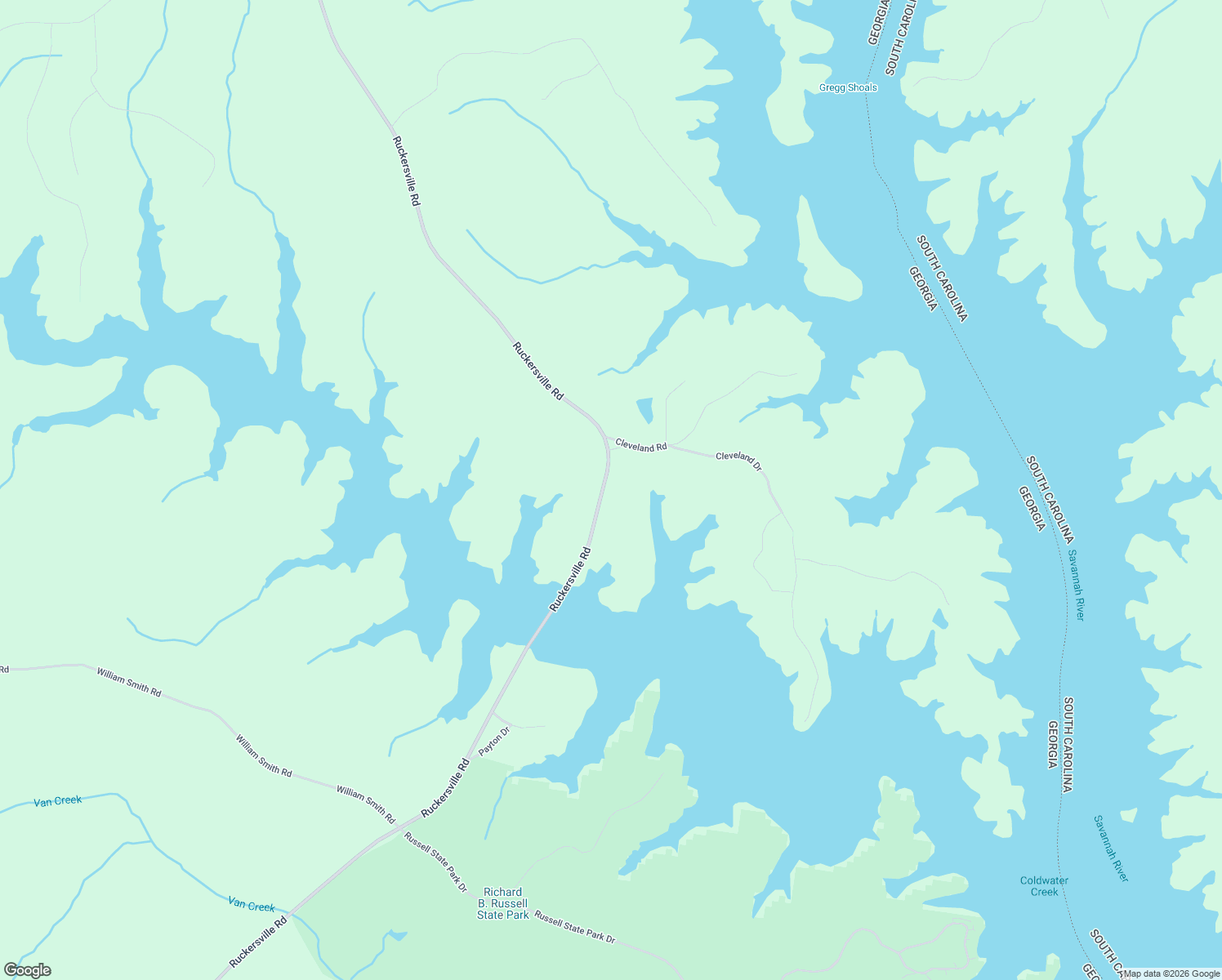 map of restaurants, bars, coffee shops, grocery stores, and more near 2917 Ruckersville Road in Elberton