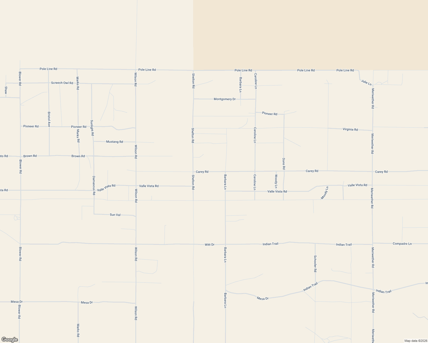 map of restaurants, bars, coffee shops, grocery stores, and more near 81945 Carey Road in Twentynine Palms