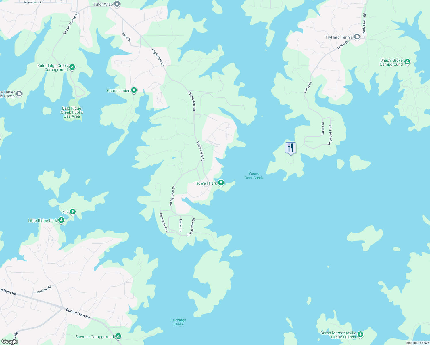 map of restaurants, bars, coffee shops, grocery stores, and more near 4820 Dean Court in Cumming