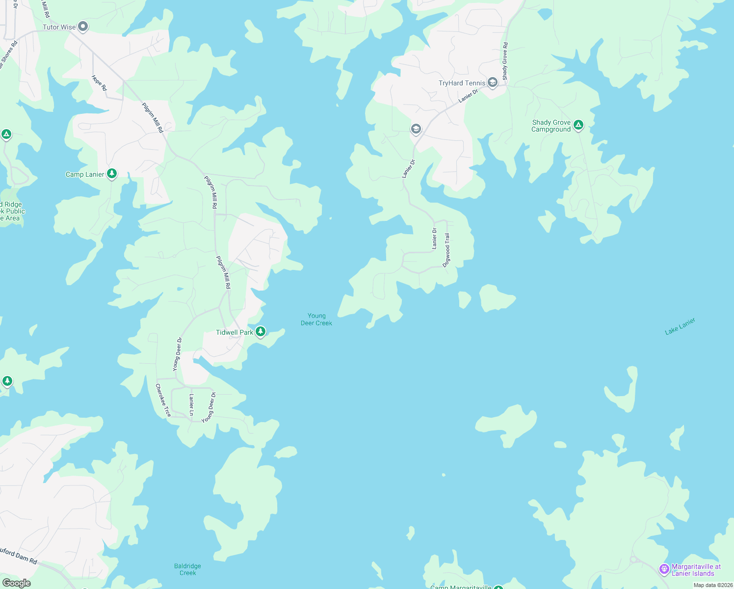 map of restaurants, bars, coffee shops, grocery stores, and more near 8380 Lanier Drive in Cumming