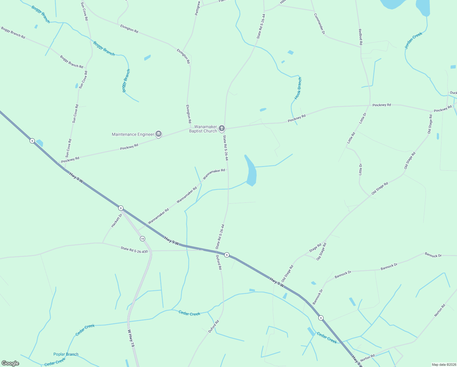 map of restaurants, bars, coffee shops, grocery stores, and more near 3200 Duford Road in Nichols