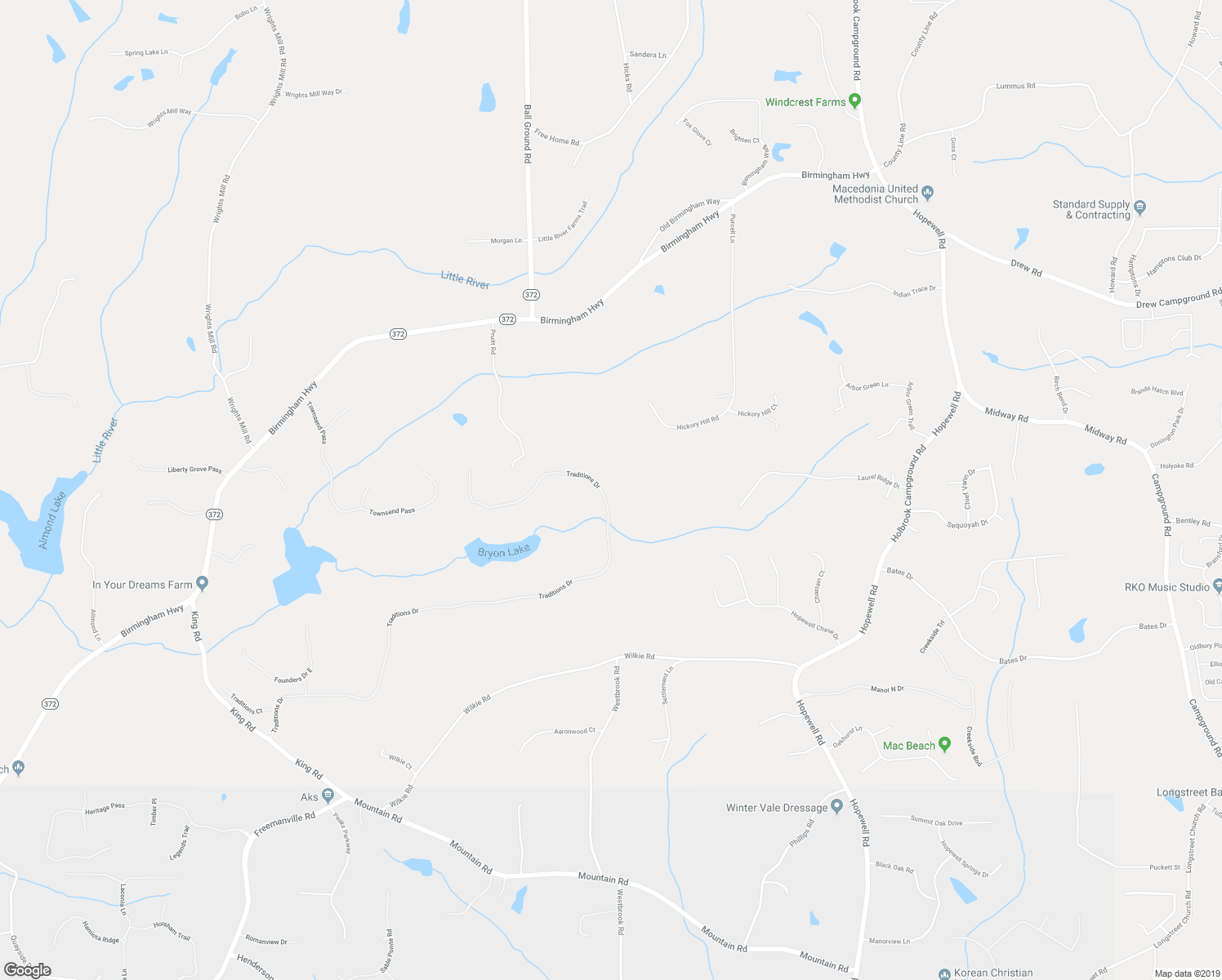 map of restaurants, bars, coffee shops, grocery stores, and more near 260 Traditions Drive in Alpharetta