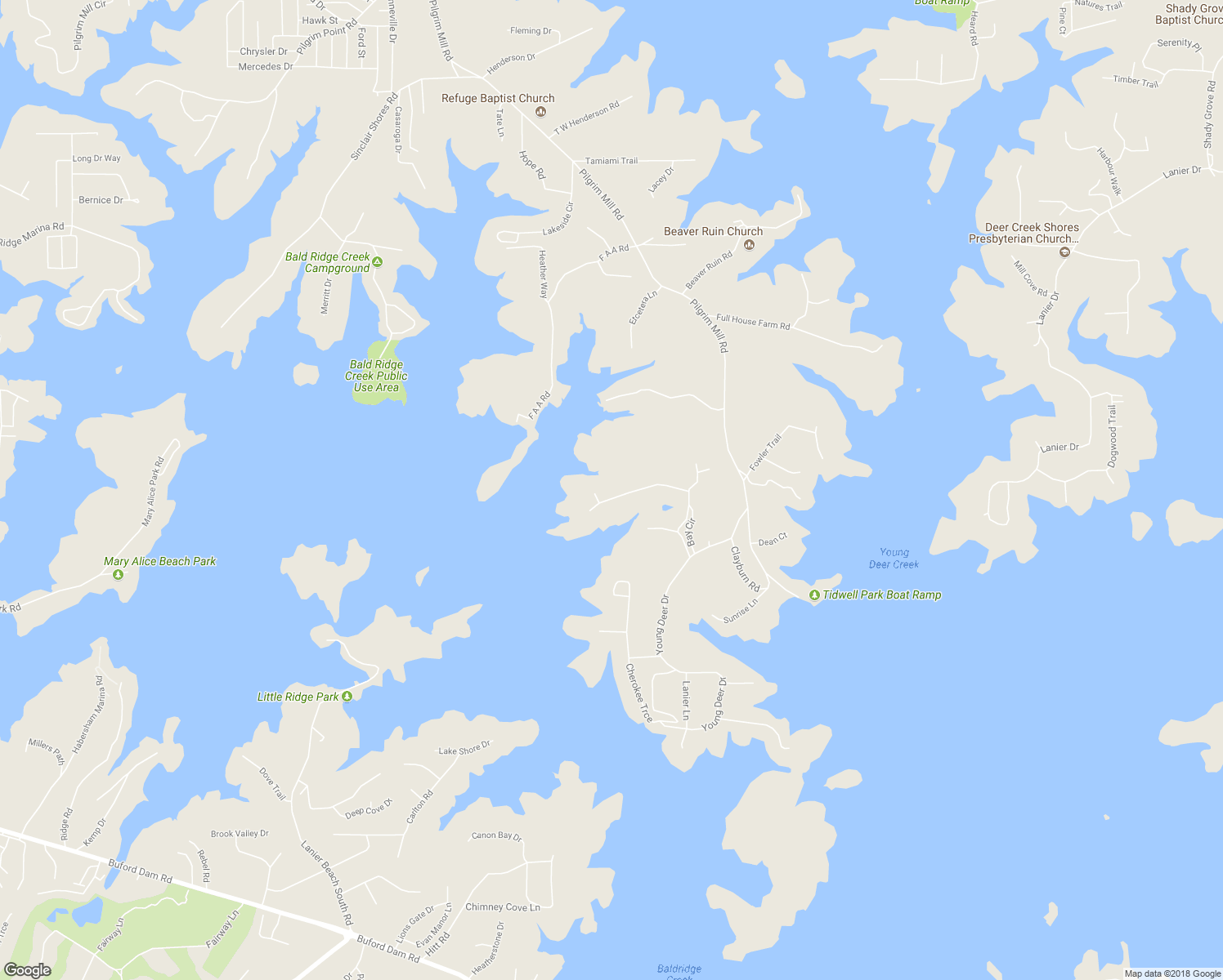 map of restaurants, bars, coffee shops, grocery stores, and more near 5320 Bay Circle in Cumming