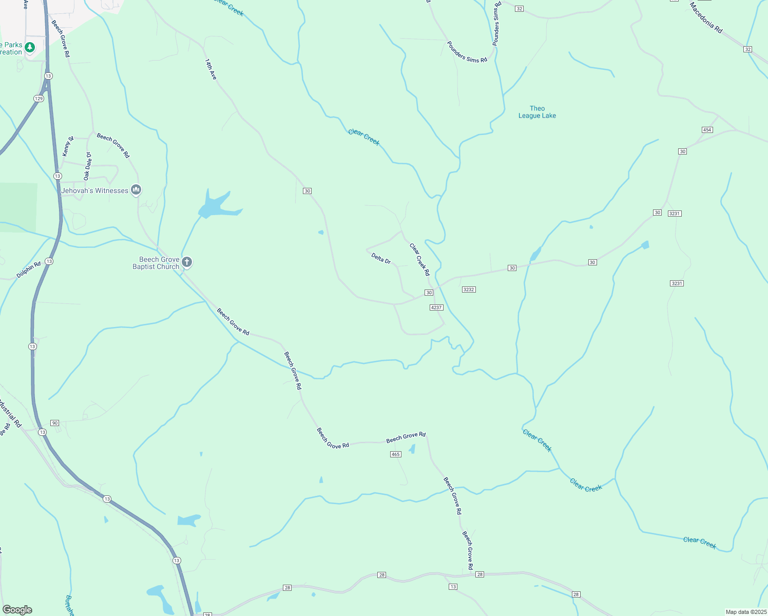 map of restaurants, bars, coffee shops, grocery stores, and more near 3001 14th Avenue in Haleyville