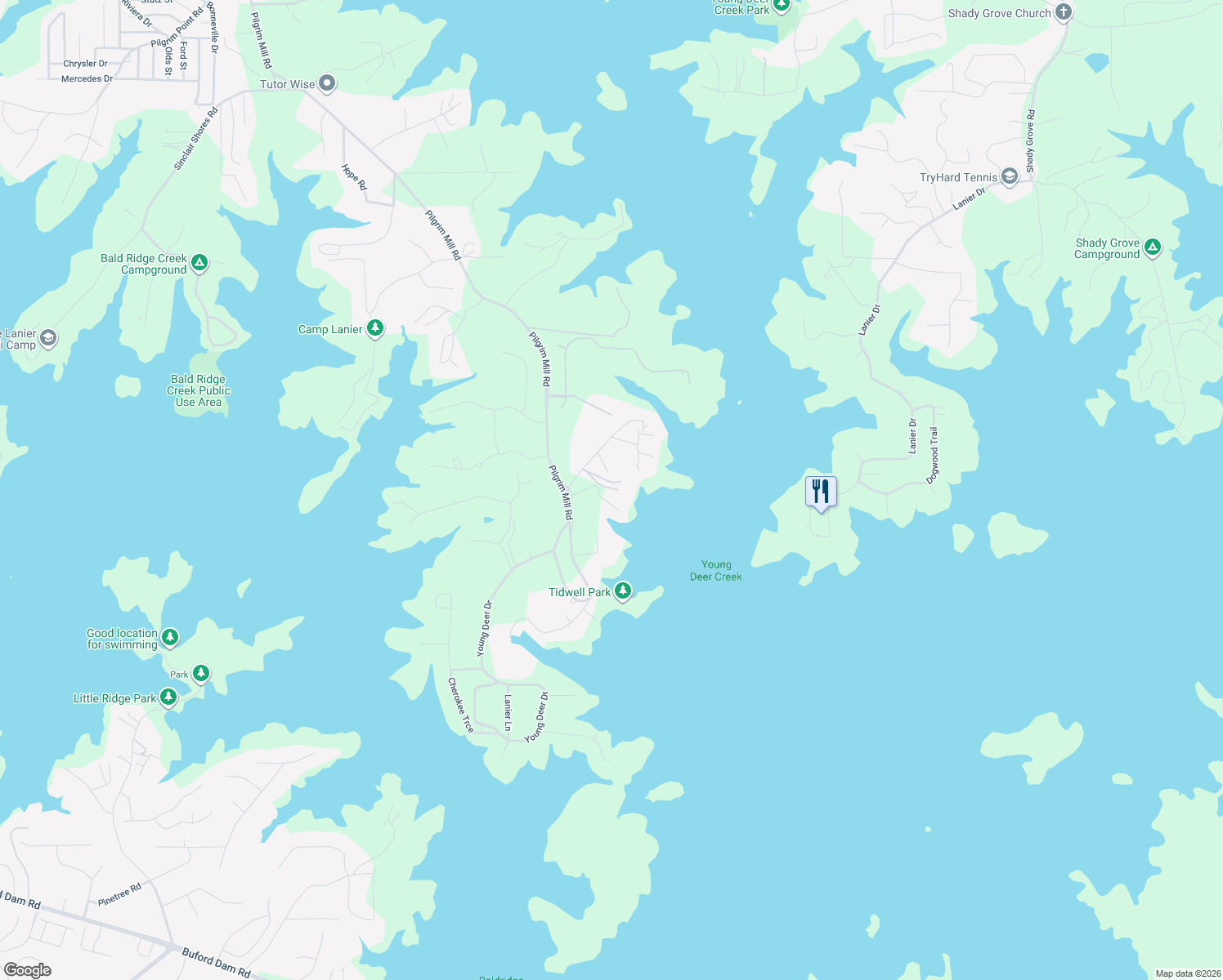 map of restaurants, bars, coffee shops, grocery stores, and more near 4640 Fowler Trail in Cumming