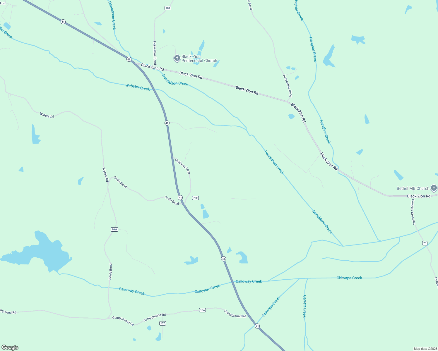 map of restaurants, bars, coffee shops, grocery stores, and more near 189 Riley Lane in Pontotoc