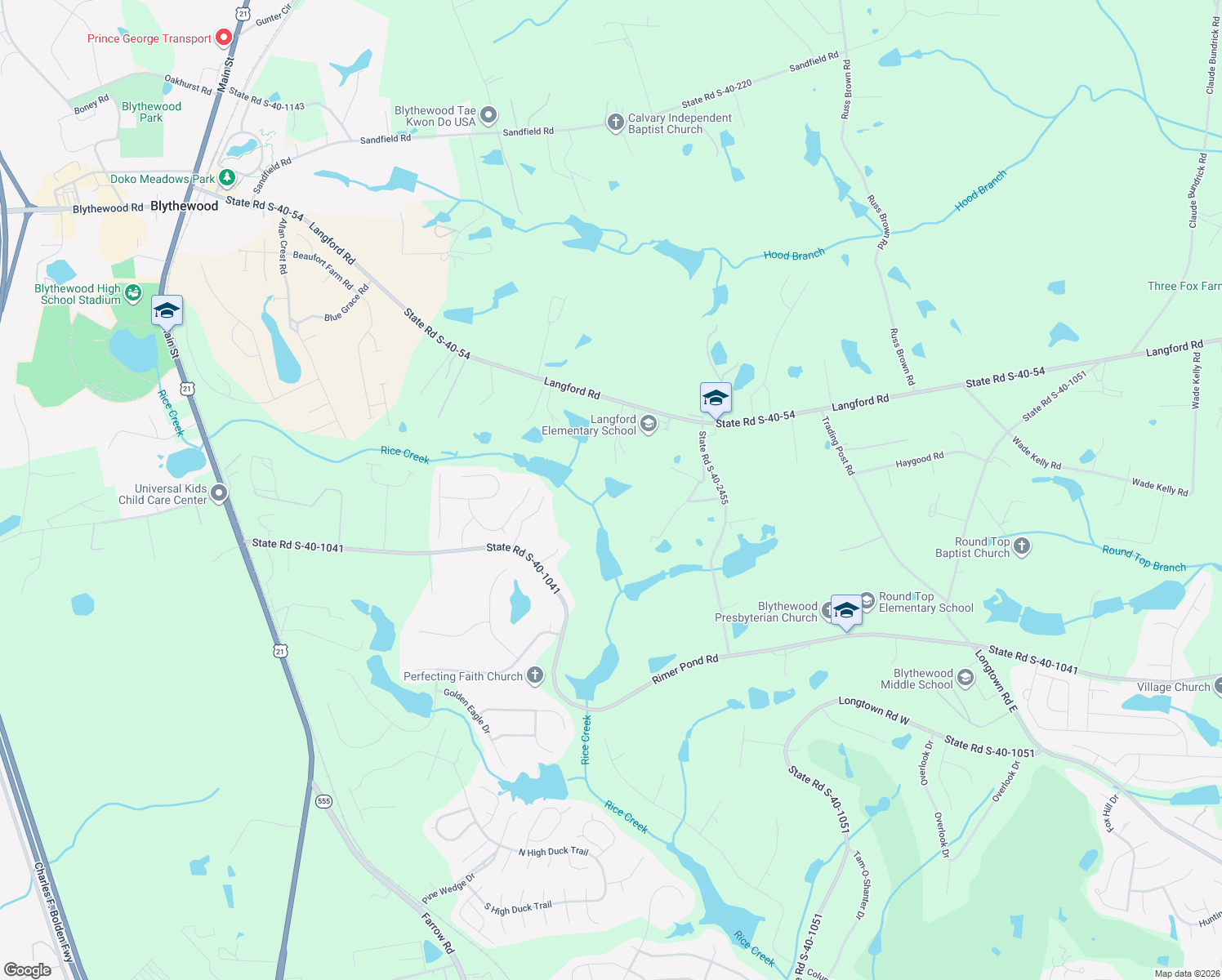 map of restaurants, bars, coffee shops, grocery stores, and more near 470 Langford Road in Blythewood