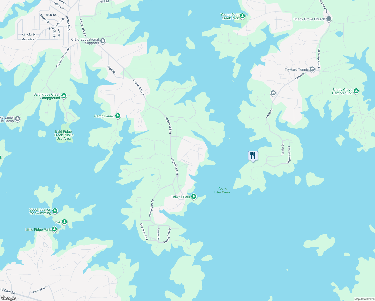 map of restaurants, bars, coffee shops, grocery stores, and more near 4665 Fowler Trail in Cumming