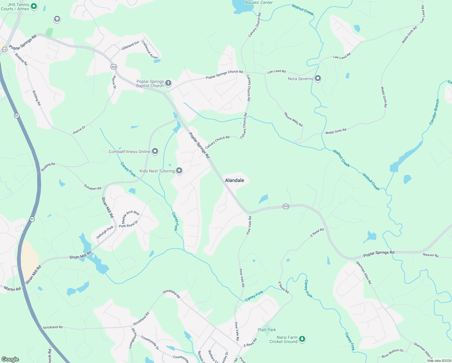 map of restaurants, bars, coffee shops, grocery stores, and more near 4050 Sharon Drive in Gainesville