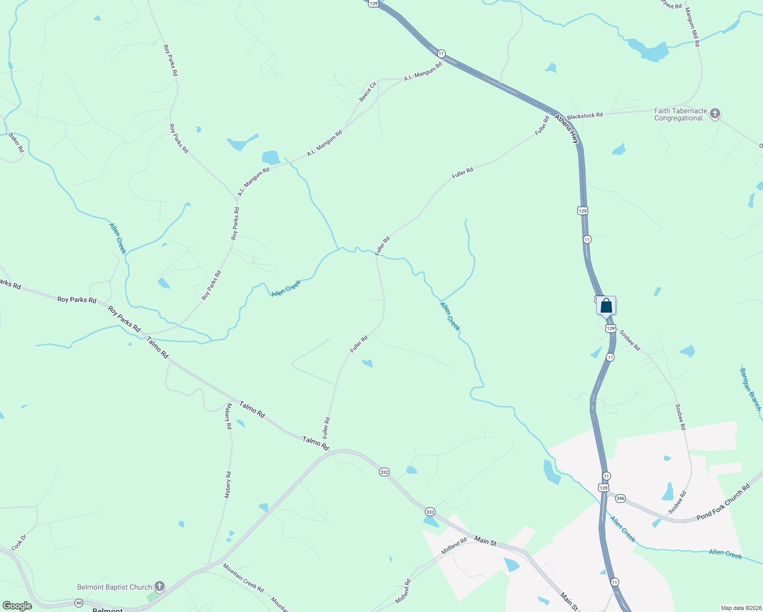 map of restaurants, bars, coffee shops, grocery stores, and more near 4064 Fuller Road in Talmo